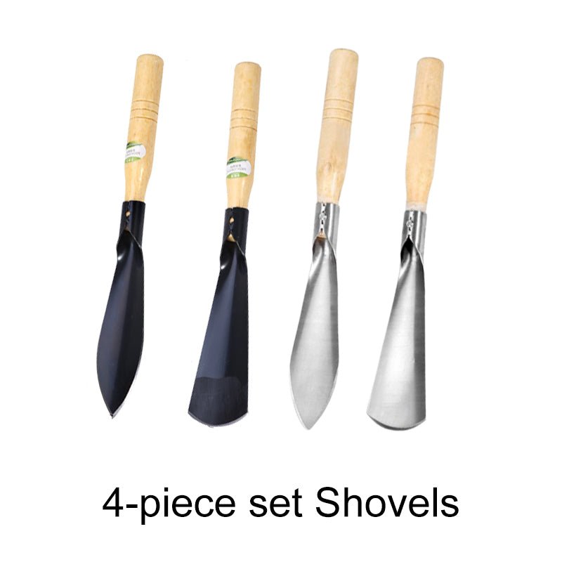 Grove Gardening Tools Set | Stainless Steel Weeding Shovel, Trowel, Rake - Hartwella