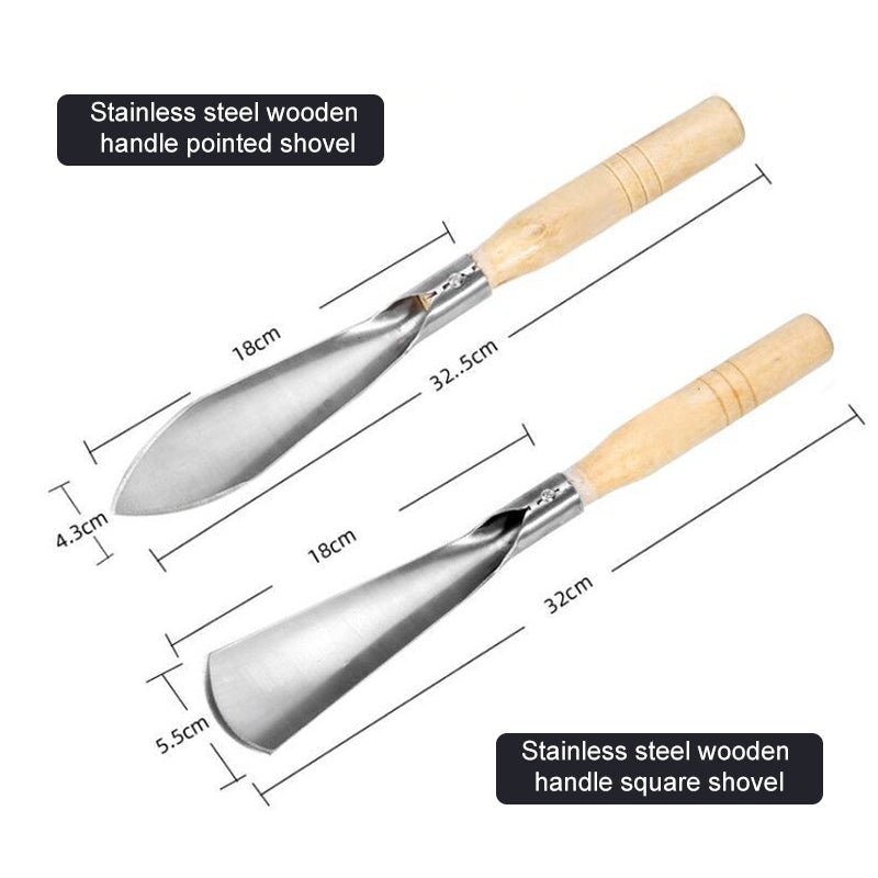 Grove Gardening Tools Set | Stainless Steel Weeding Shovel, Trowel, Rake - Hartwella