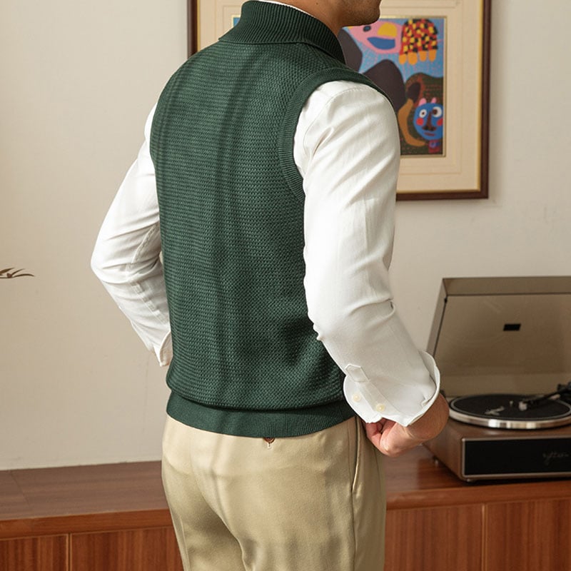 Grove Knitted Vest | V-Neck, Cozy Polyester - Hartwella