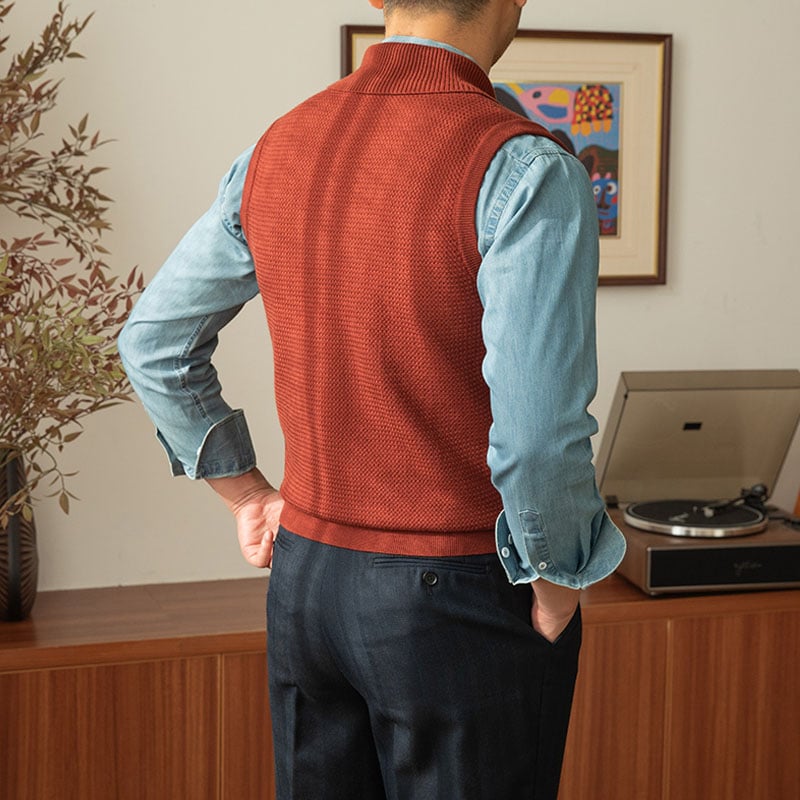 Grove Knitted Vest | V-Neck, Cozy Polyester - Hartwella