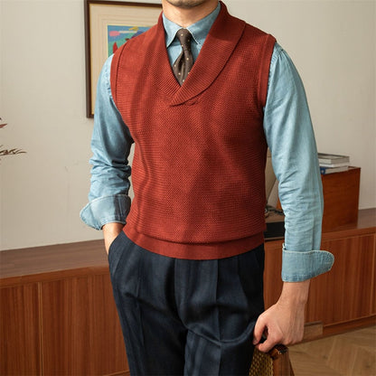 Grove Knitted Vest | V-Neck, Cozy Polyester - Hartwella