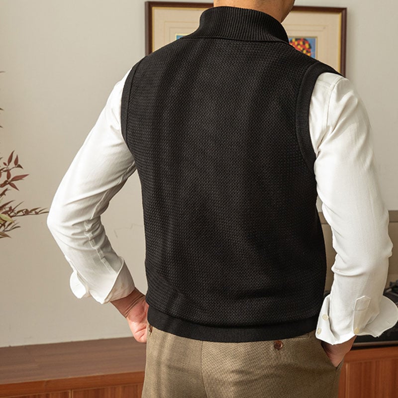 Grove Knitted Vest | V-Neck, Cozy Polyester - Hartwella