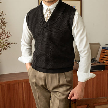 Grove Knitted Vest | V-Neck, Cozy Polyester - Hartwella