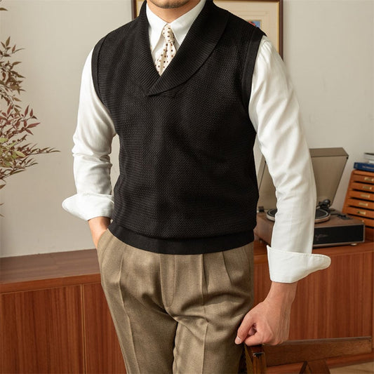 Grove Knitted Vest | V-Neck, Cozy Polyester - Hartwella