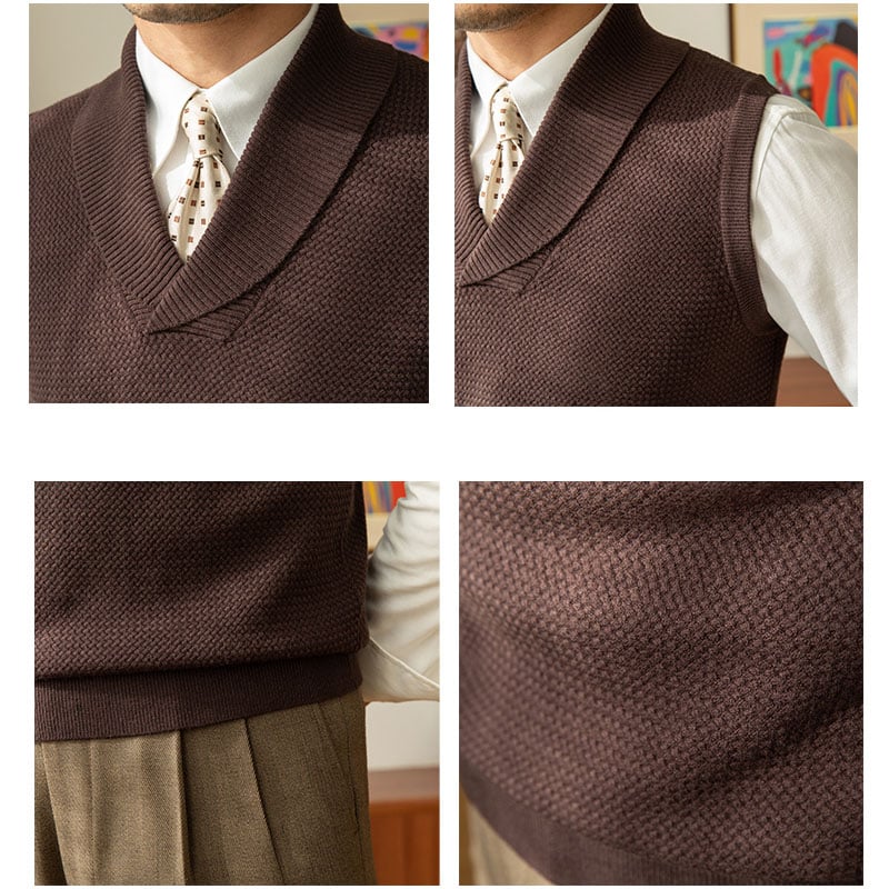 Grove Knitted Vest | V-Neck, Cozy Polyester - Hartwella