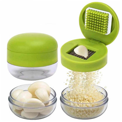 Gusto Garlic Chopper | Stainless Steel Blades, Easy Pressing Mechanism - Hartwella