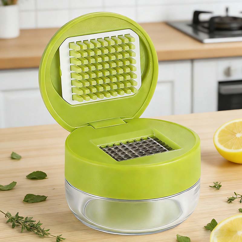 Gusto Garlic Chopper | Stainless Steel Blades, Easy Pressing Mechanism - Hartwella