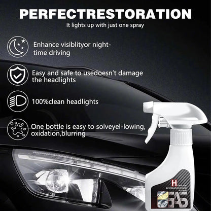 HaloClean Headlight Restoration Spray | Instant Clarity, UV Protection, Easy Application - Hartwella