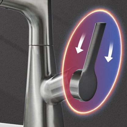 Haven Bathroom Faucet | Pull-Out Sprayer, 360-Degree Swivel, Gunmetal Gray Finish - Hartwella