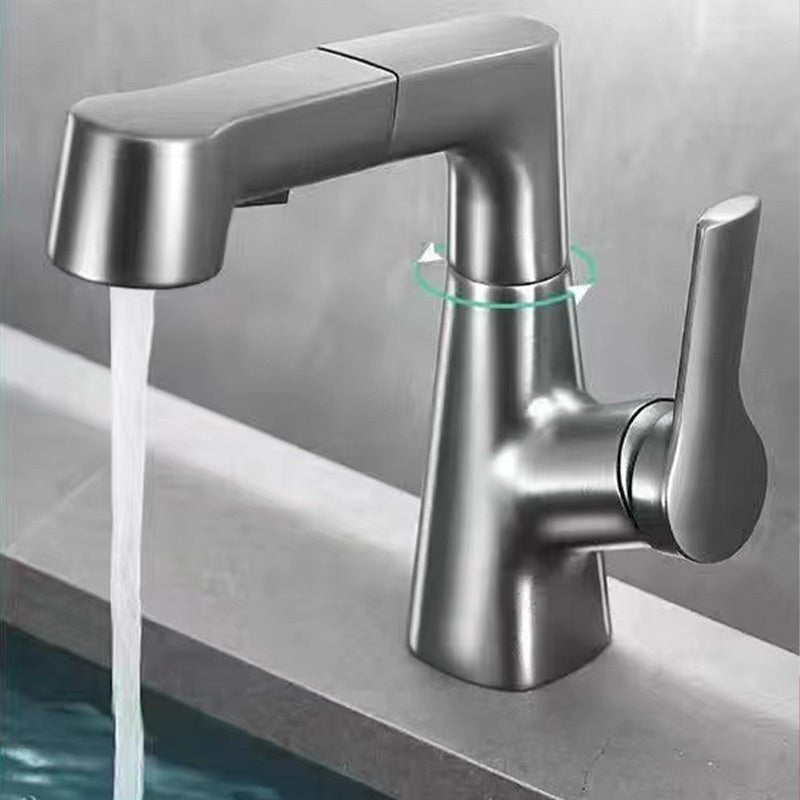 Haven Bathroom Faucet | Pull-Out Sprayer, 360-Degree Swivel, Gunmetal Gray Finish - Hartwella
