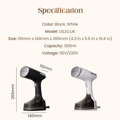 Haven Handheld Garment Steamer | Quick Preheat, Dual Ironing Modes - Hartwella