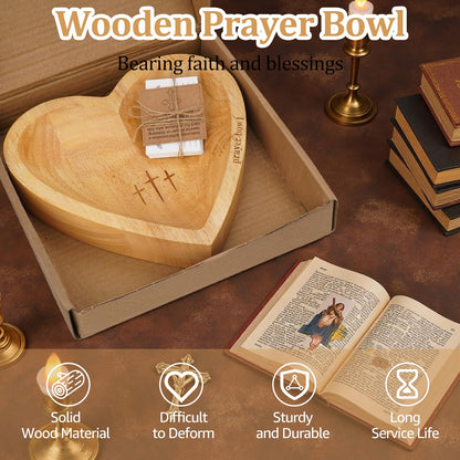 Haven Heart Bowl | Handcrafted Wooden Prayer Vessel - Hartwella