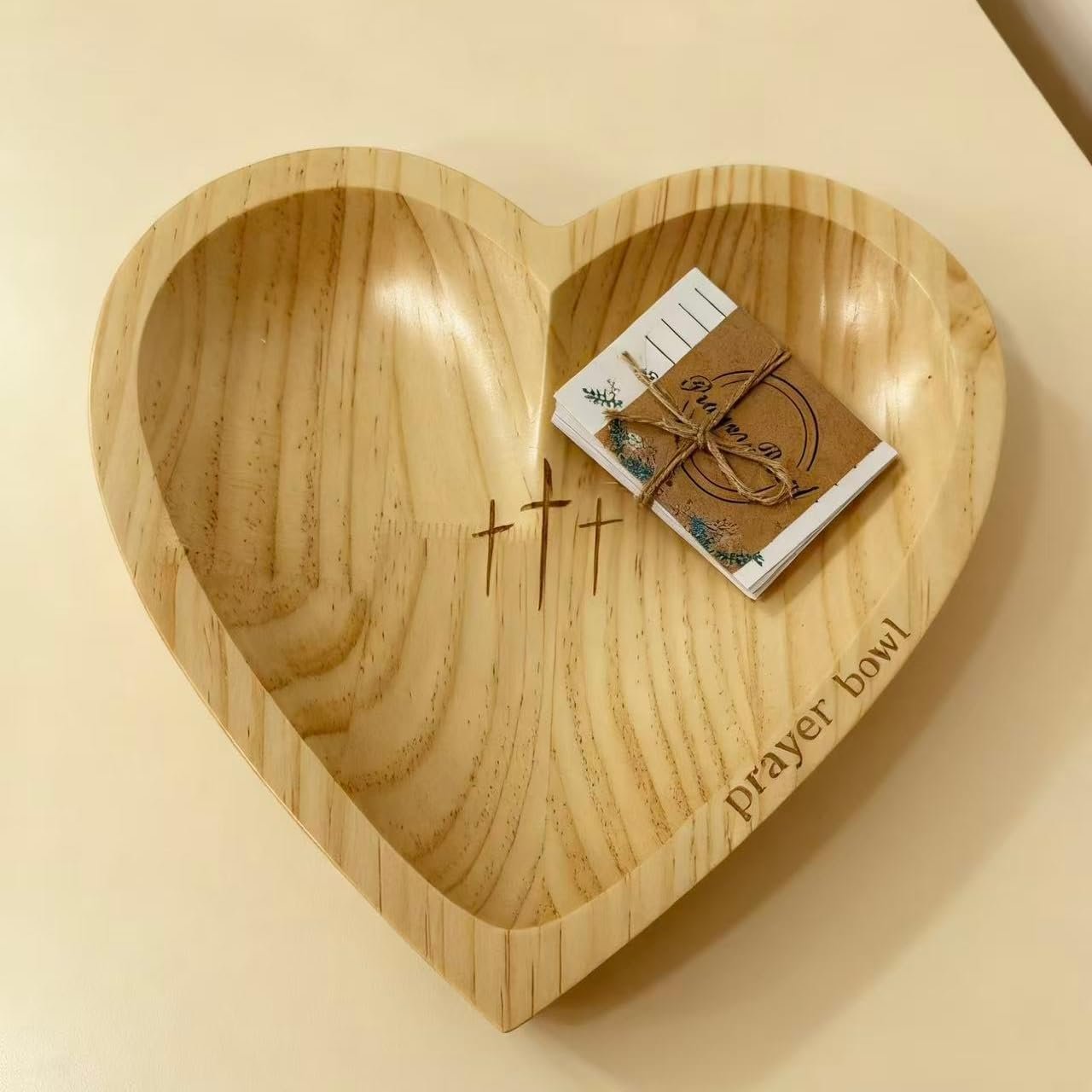 Haven Heart Bowl | Handcrafted Wooden Prayer Vessel - Hartwella