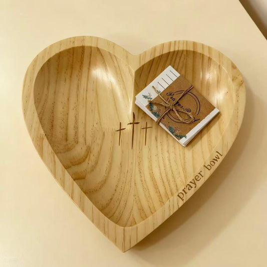 Haven Heart Bowl | Handcrafted Wooden Prayer Vessel - Hartwella