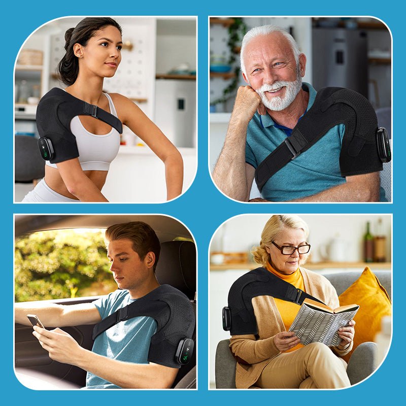 Haven Heated Shoulder Brace | Adjustable Vibration Massage Support - Hartwella