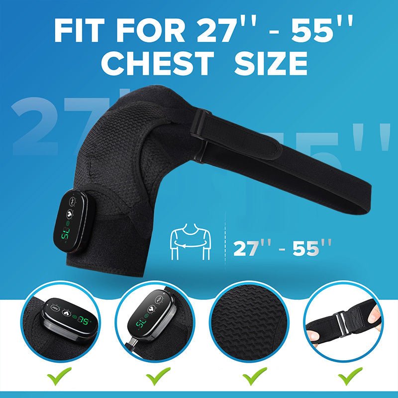 Haven Heated Shoulder Brace | Adjustable Vibration Massage Support - Hartwella