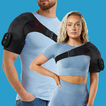 Haven Heated Shoulder Brace | Adjustable Vibration Massage Support - Hartwella