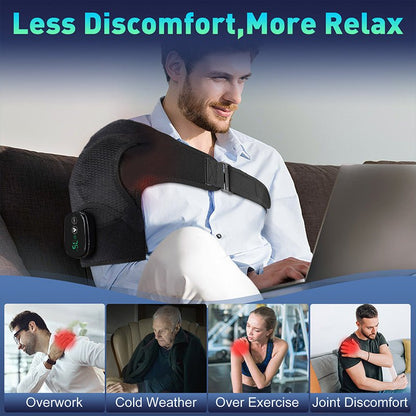 Haven Heated Shoulder Brace | Adjustable Vibration Massage Support - Hartwella
