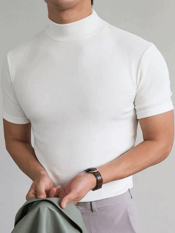Haven High Neck T-shirt | Slim Fit, Breathable Fabric - Hartwella