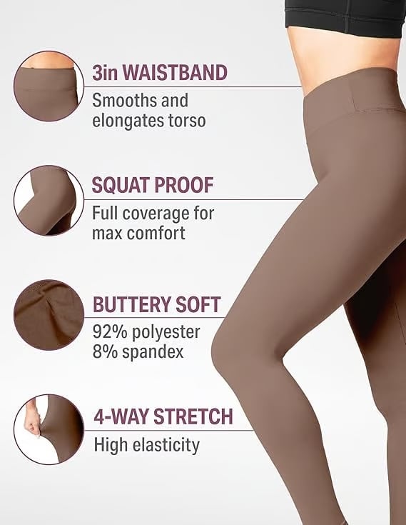 Haven High Waisted Leggings | Tummy Control, Side Pockets - Hartwella