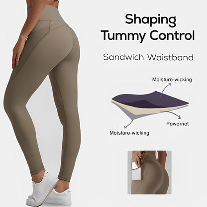 Haven High Waisted Leggings | Tummy Control, Side Pockets - Hartwella