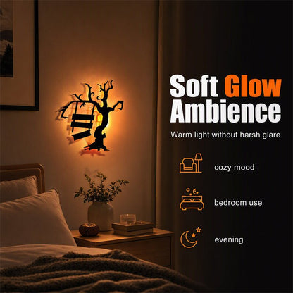 Havoc Glow Wall Decals | Halloween Themed, Glow-in-the-Dark, Peel-and-Stick - Hartwella