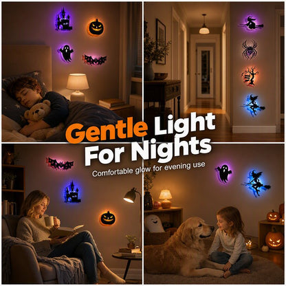 Havoc Glow Wall Decals | Halloween Themed, Glow-in-the-Dark, Peel-and-Stick - Hartwella