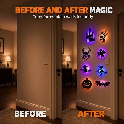 Havoc Glow Wall Decals | Halloween Themed, Glow-in-the-Dark, Peel-and-Stick - Hartwella