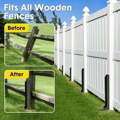 Hercules Fence Post Repair Kit | Heavy-Duty Steel, No-Dig Installation - Hartwella