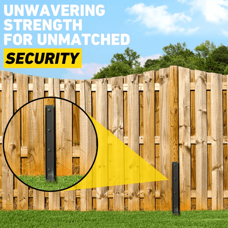 Hercules Fence Post Repair Kit | Heavy-Duty Steel, No-Dig Installation - Hartwella