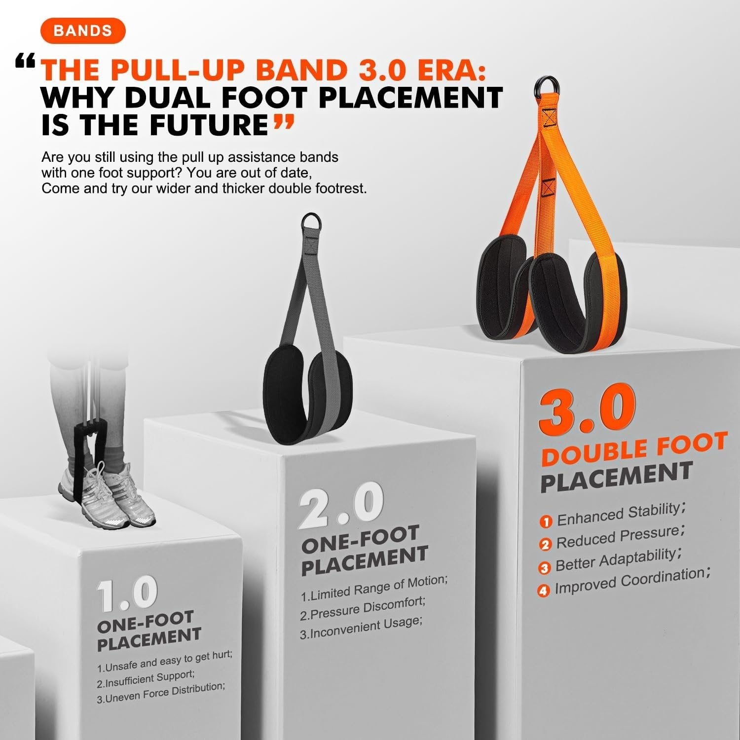 Hercules Pull Up Assist Band | Heavy - Duty, Dual - Foot Design for Assisted Pull Ups - Hartwella