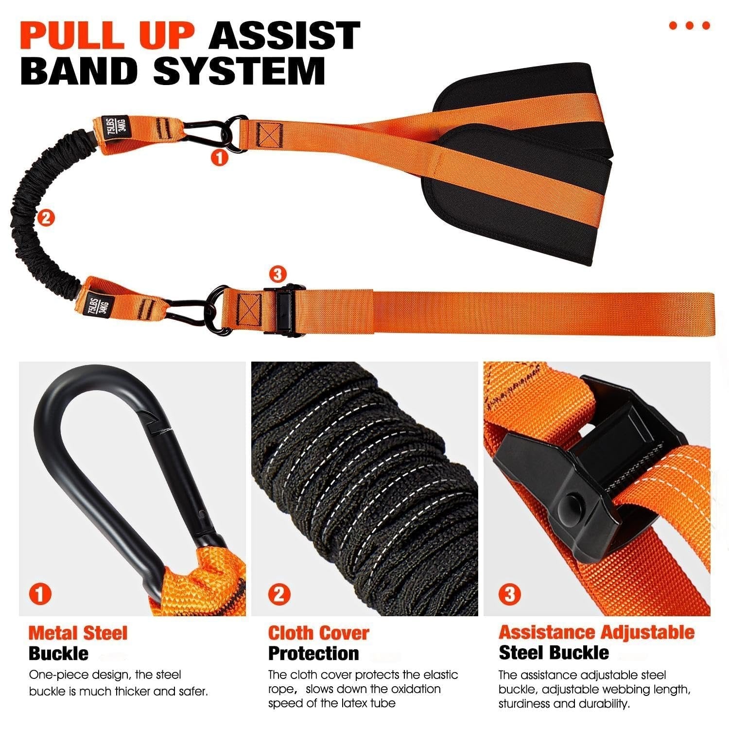 Hercules Pull Up Assist Band | Heavy - Duty, Dual - Foot Design for Assisted Pull Ups - Hartwella