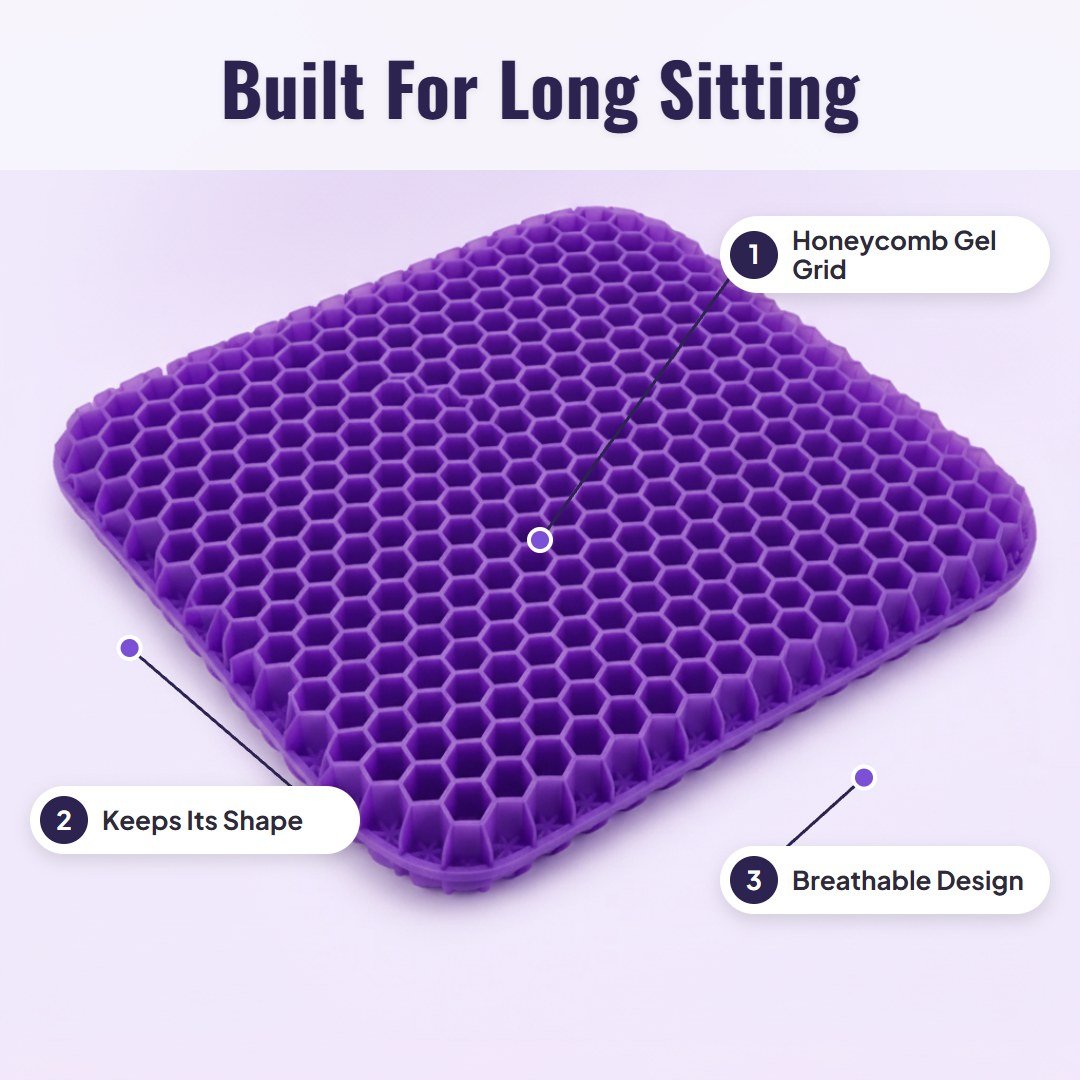 Hexaseat™ Honeycomb Gel Seat Cushion - Hartwella
