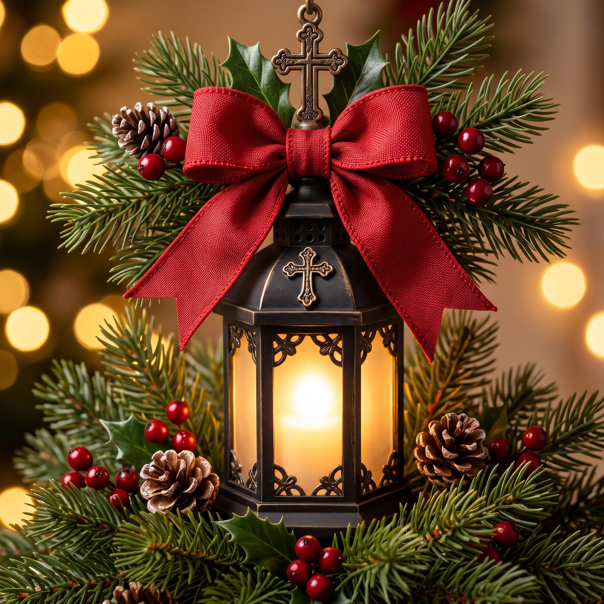 Luminel™ Lighted Hanging Christmas Fountain