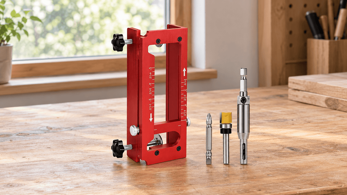 Hingio™ Adjustable Door Hinge Mortise Jig Kit - Hartwella