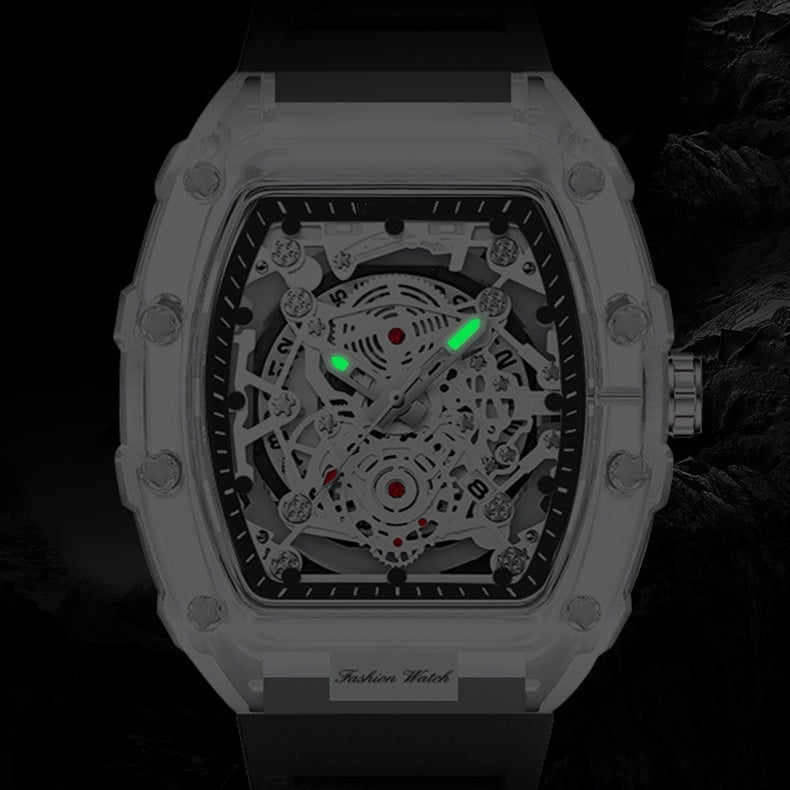 Holo Men's Watch | Translucent Dial, Luminous Function, Water - Resistant - Hartwella