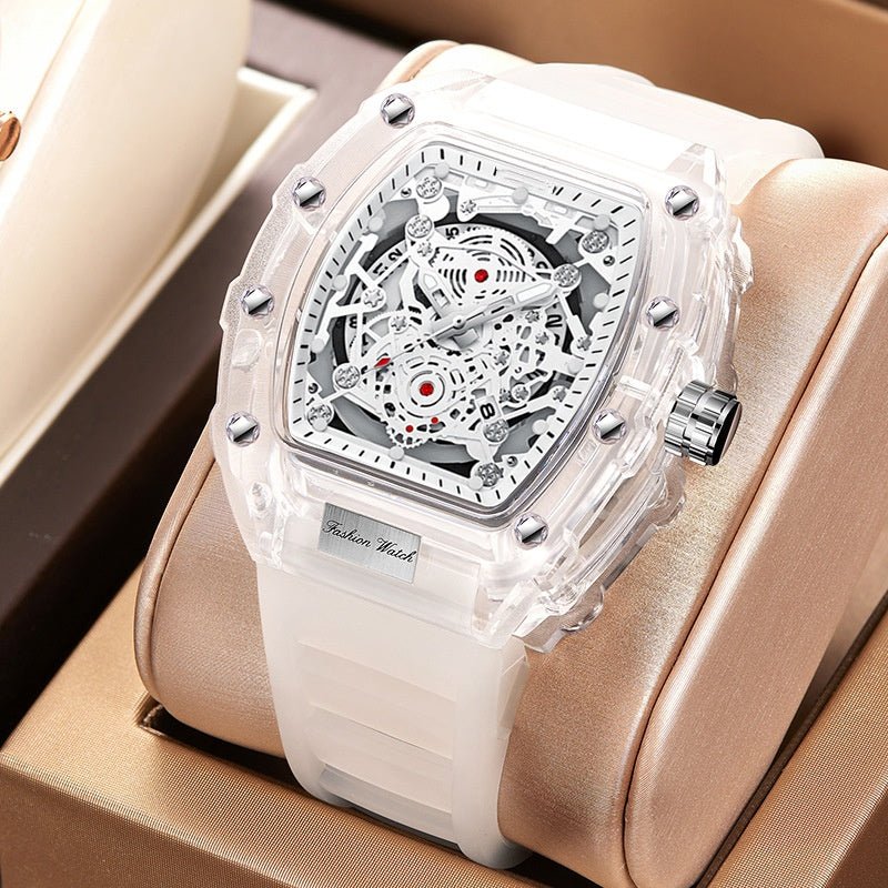 Holo Men's Watch | Translucent Dial, Luminous Function, Water - Resistant - Hartwella