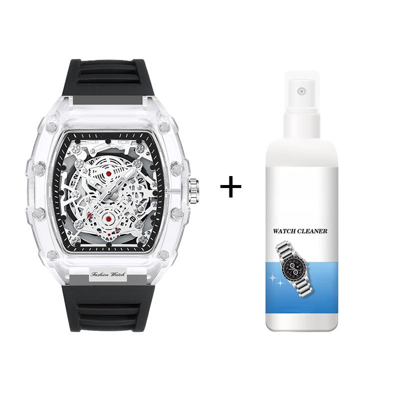 Holo Men's Watch | Translucent Dial, Luminous Function, Water - Resistant - Hartwella
