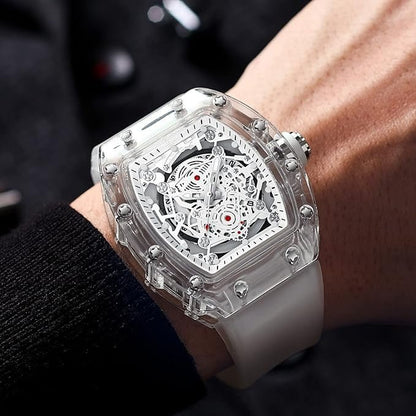 Holo Men's Watch | Translucent Dial, Luminous Function, Water - Resistant - Hartwella