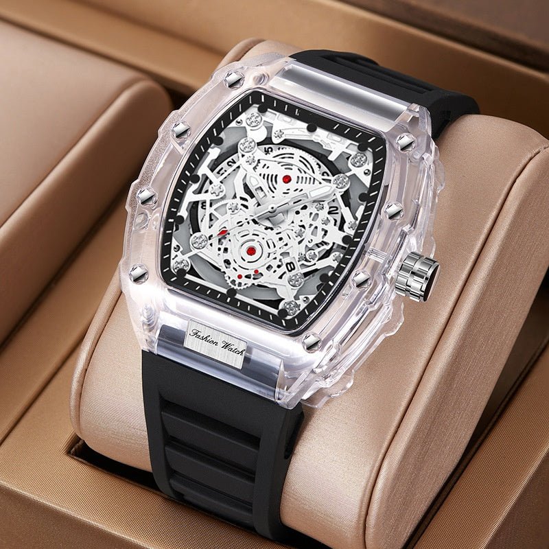 Holo Men's Watch | Translucent Dial, Luminous Function, Water - Resistant - Hartwella