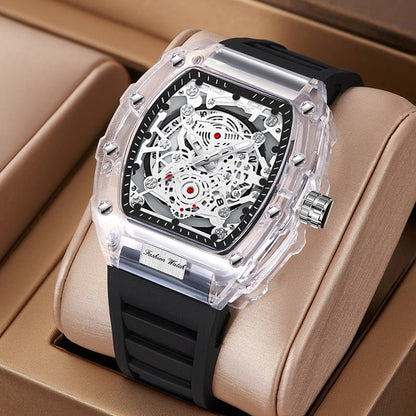 Holo Men's Watch | Translucent Dial, Luminous Function, Water - Resistant - Hartwella