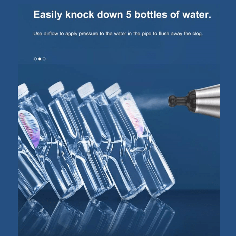 HydraForce Toilet Unclogger | High-Pressure, Flexible Heads, Stainless Steel - Hartwella
