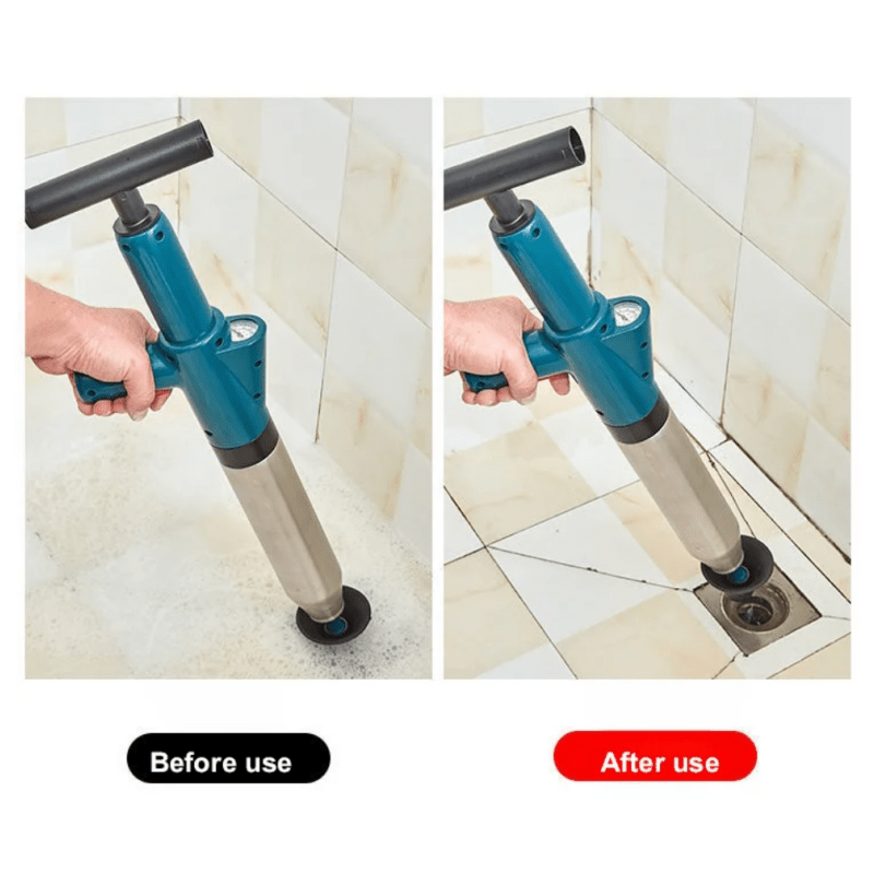 HydraForce Toilet Unclogger | High-Pressure, Flexible Heads, Stainless Steel - Hartwella