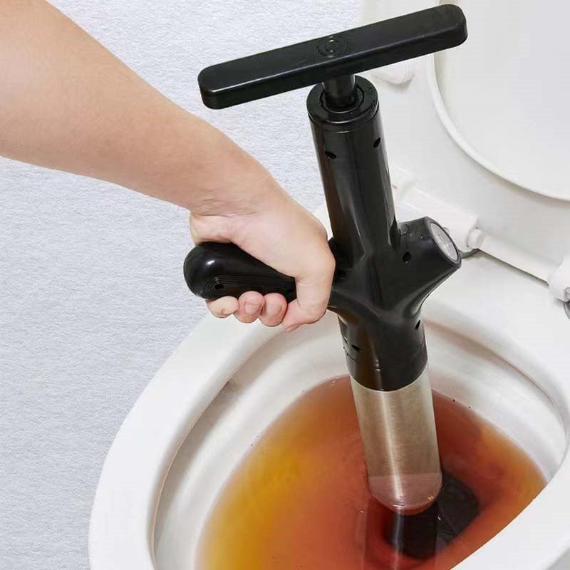 HydraForce Toilet Unclogger | High-Pressure, Flexible Heads, Stainless Steel - Hartwella