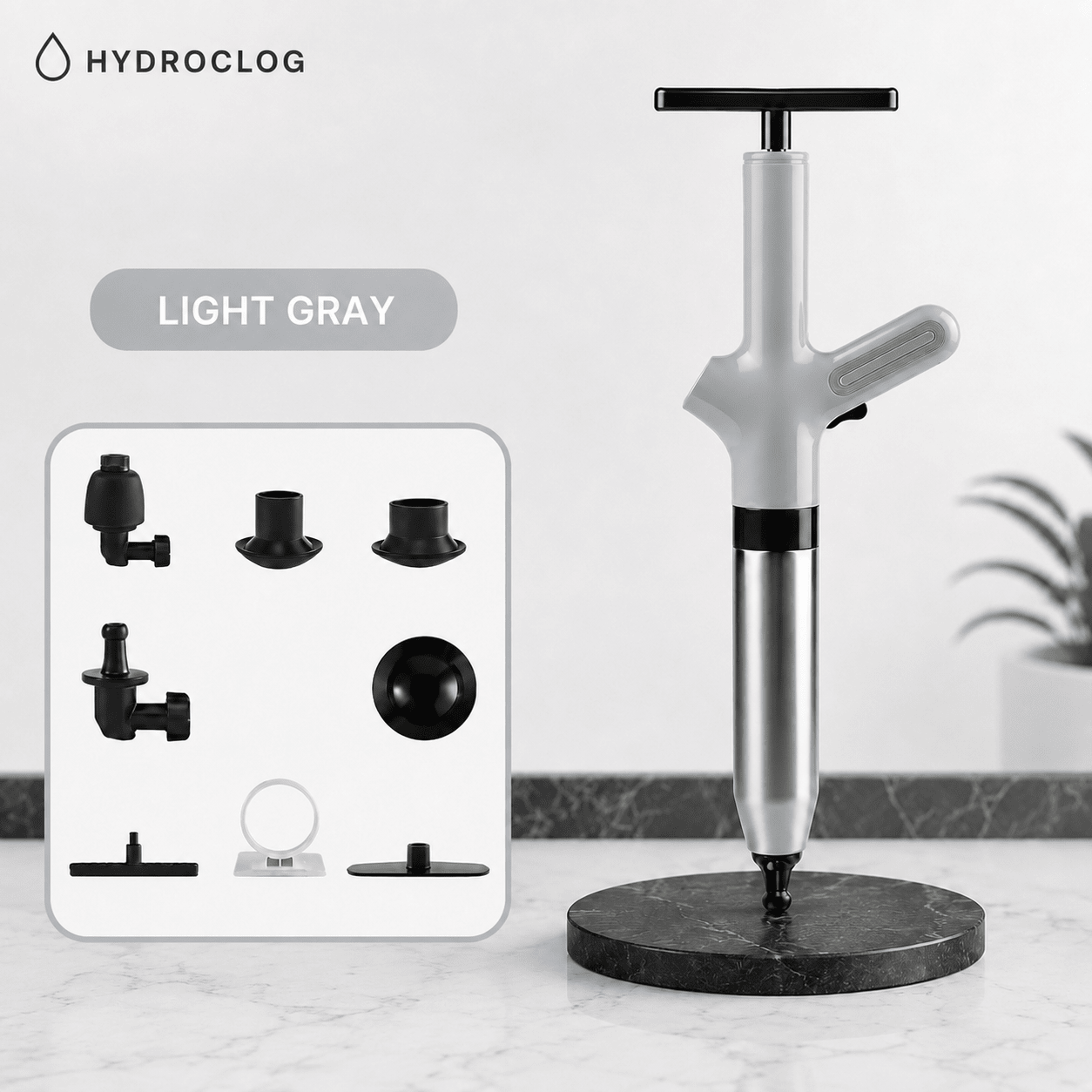HydroClog Toilet Unclogger | High-Pressure, Durable Stainless Steel - Hartwella