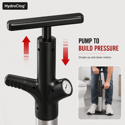 HydroClog Toilet Unclogger | High-Pressure, Durable Stainless Steel - Hartwella