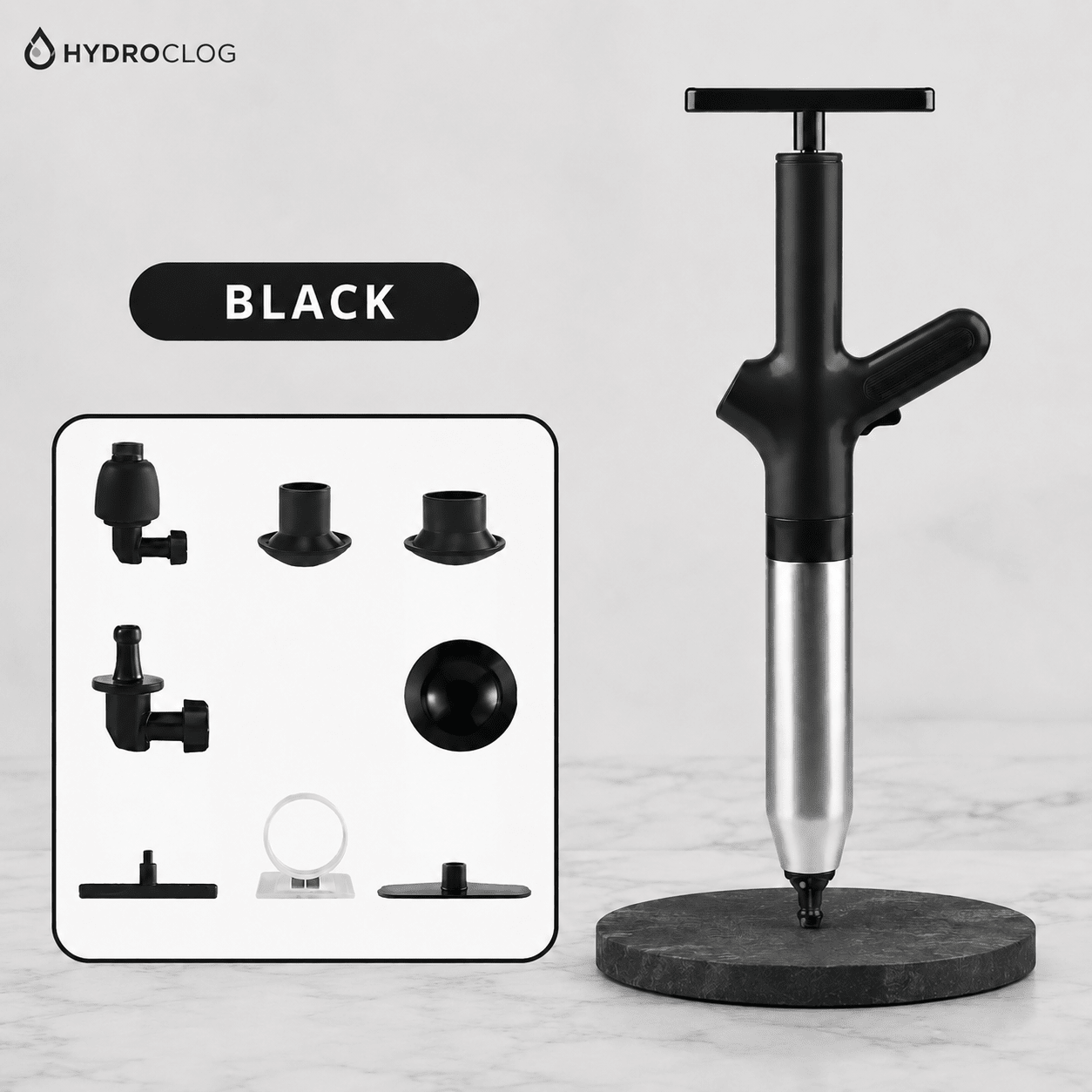 HydroClog Toilet Unclogger | High-Pressure, Durable Stainless Steel - Hartwella