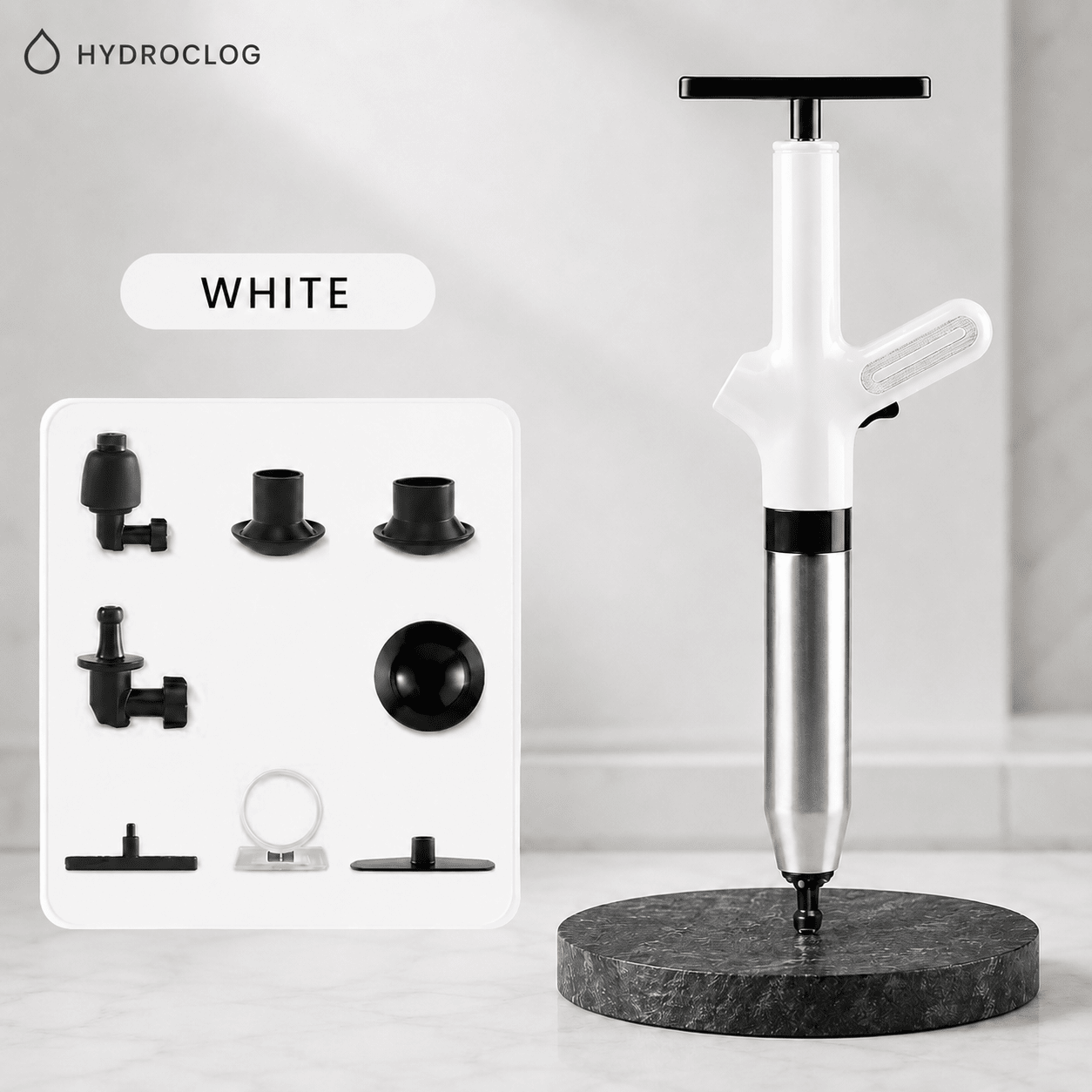 HydroClog Toilet Unclogger | High-Pressure, Durable Stainless Steel - Hartwella