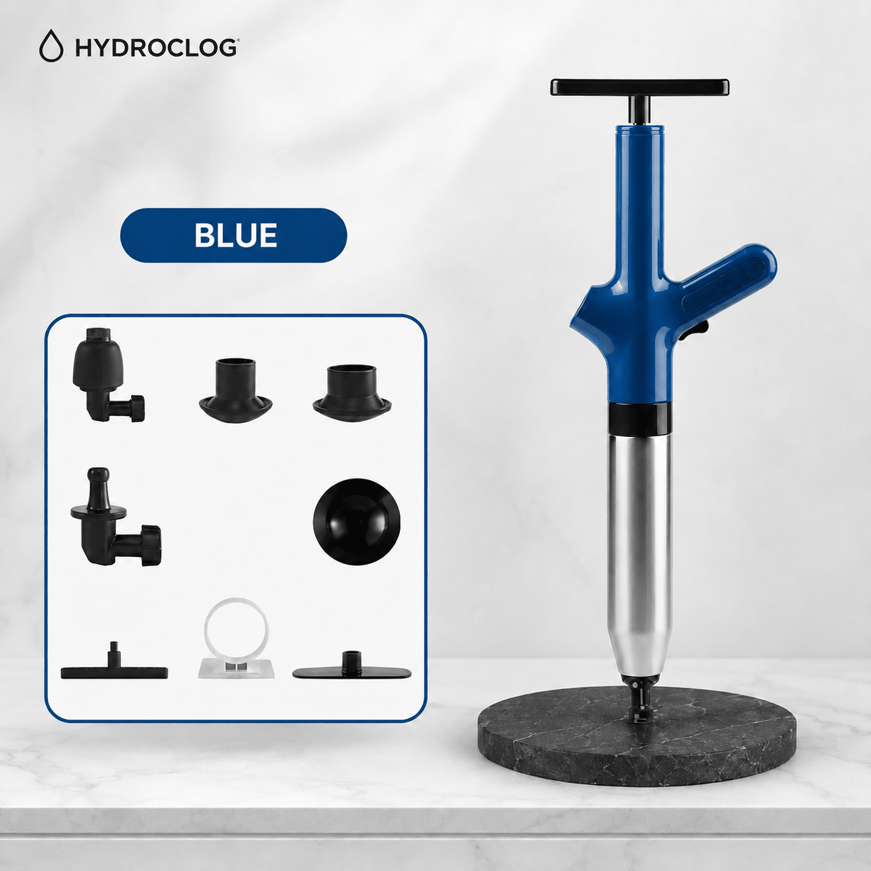 HydroClog Toilet Unclogger | High-Pressure, Durable Stainless Steel - Hartwella