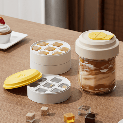 Iced Coffee Companion | All - in - One Travel Cup with Ice Tray - Hartwella